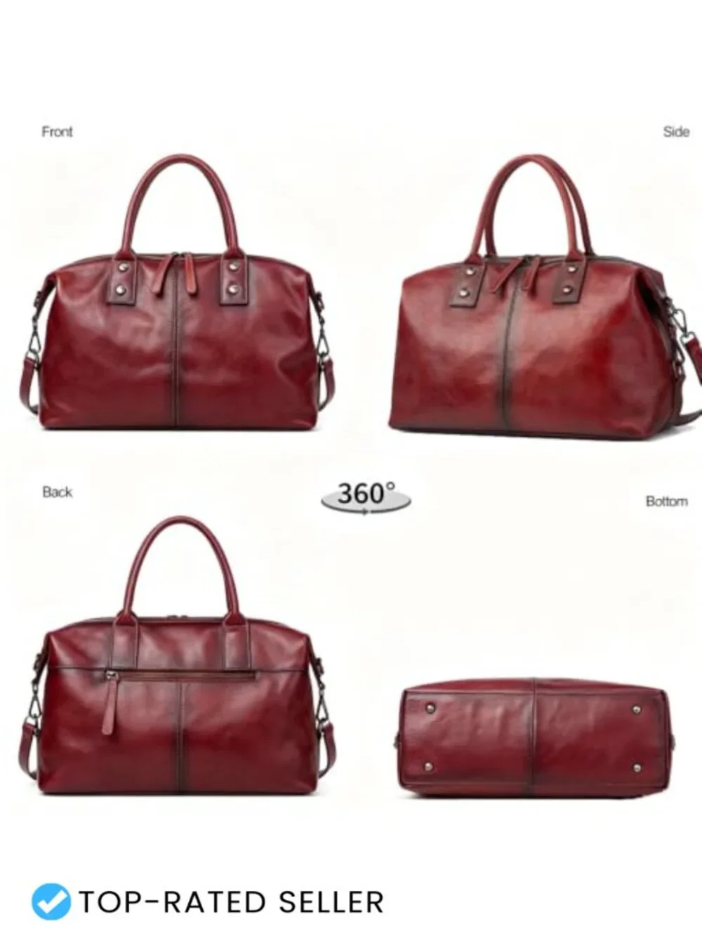 Genuine Leather Satchel Tote Bag Top Handle Shoulder Crossbody Doctor Bag
